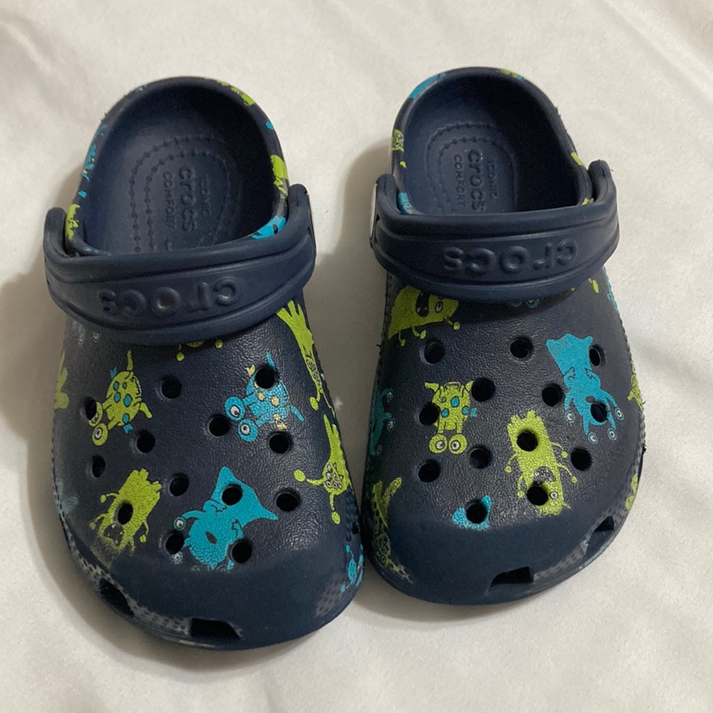 Crocs Kids Blue Monster Print C 9